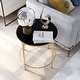 preview thumbnail 7 of 15, Llewellyn Contemporary 22-inch Glass Top Side Table by Furniture of America