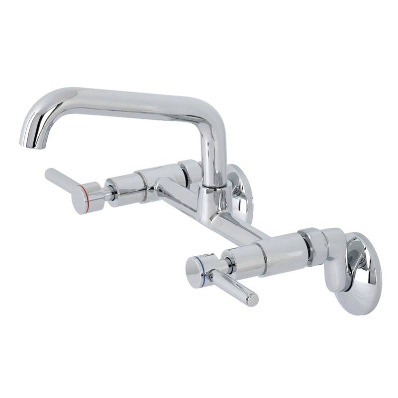 Kingston Brass Concord Two-Handle Wall Mount Kitchen Faucet - Polished Chrome