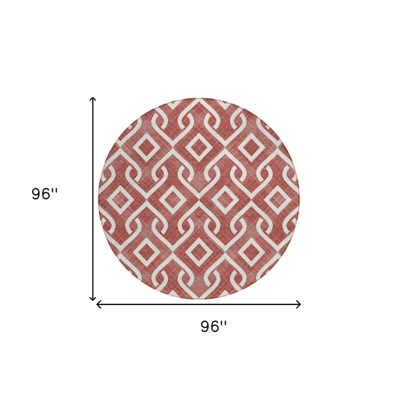 HomeRoots Geometric Transitional Rectangle Outdoor Rug