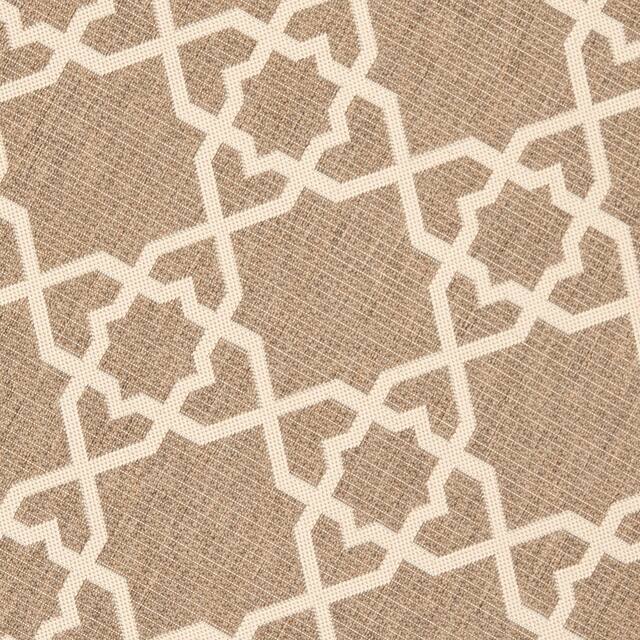 SAFAVIEH Courtyard Lawanda Trellis Indoor/ Outdoor Waterproof Patio Backyard Rug