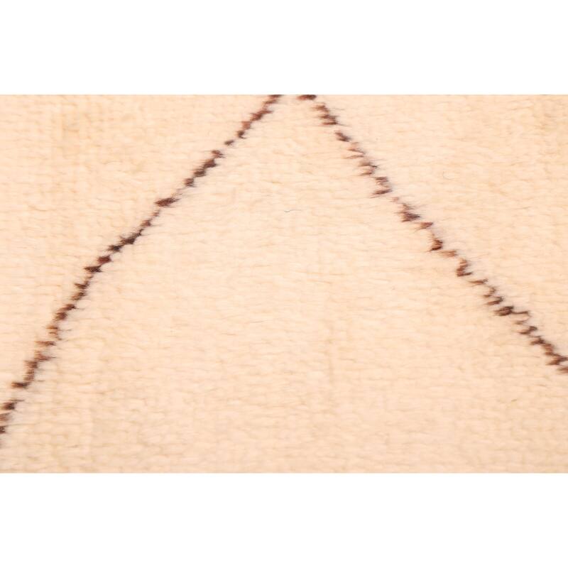 ECARPETGALLERY Hand-knotted Pak Finest Marrakesh Cream Wool Rug - 6'11 x 9'9