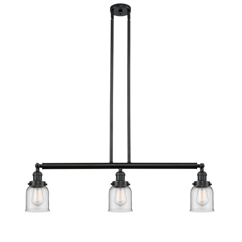 Innovations Lighting Small Bell 3 Light 38" Wide Linear Chandelier