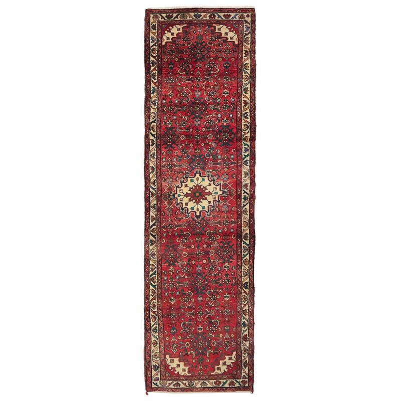 ECARPETGALLERY Hand-knotted Andelz Red Wool Rug - 2'8 x 9'6