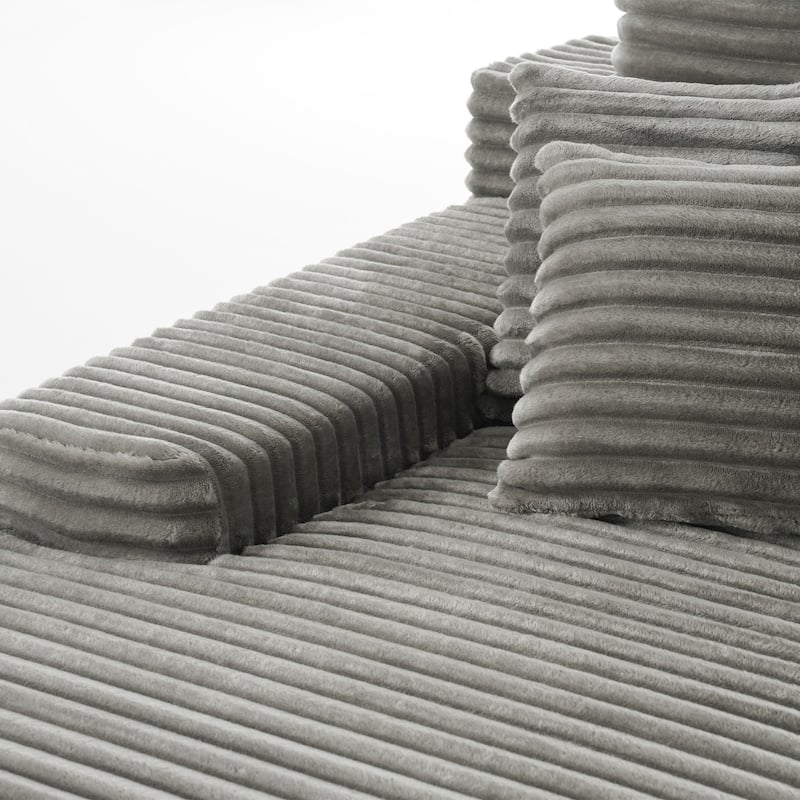 Oversized Upholstered Modular Sectional Chaise Lounge with Pillows