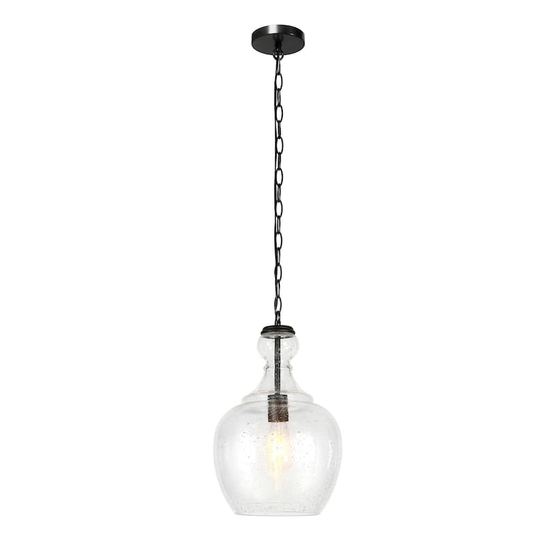 Verona 11" Wide Pendant with Glass Shade - 11" Wide