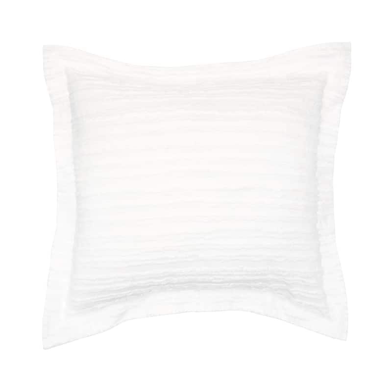 26 x 26 Eyelashes White Euro Sham