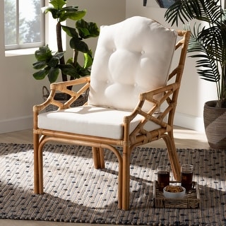 Sonia Modern and Contemporary Natural Finished Rattan Armchair