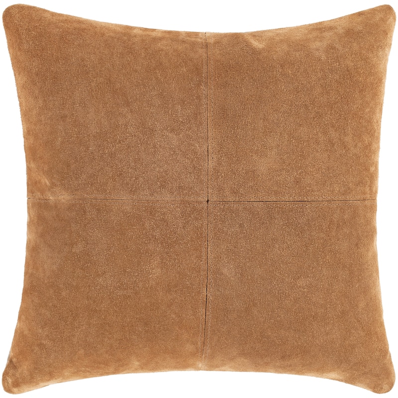 Rhiannen Suede Four Square Stiched Throw Pillow