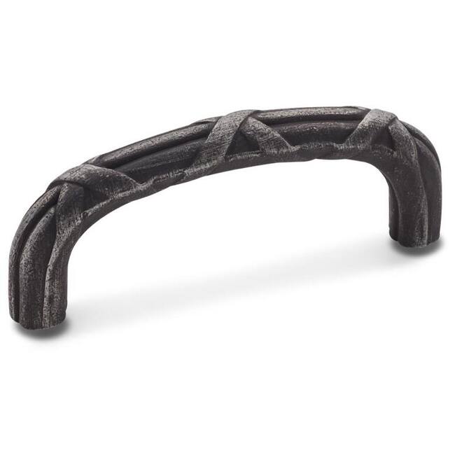 RK International CP 856 Lines and Crosses 3" Center to Center Solid - Distressed Nickel