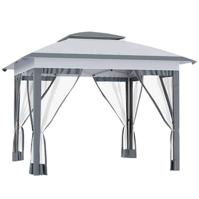 12' x 12' Pop Up Canopy Tent with Netting and Carry Bag
