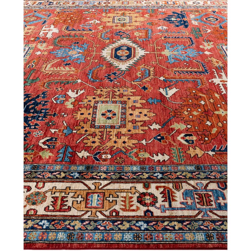 Serapi One-of-a-Kind Hand-Knotted Area Rug - Red - 10' 2" x 13' 11"