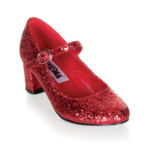 red sequin shoes girl