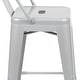 preview thumbnail 71 of 97, 24'' High Metal Indoor-Outdoor Counter Height Stool with Back