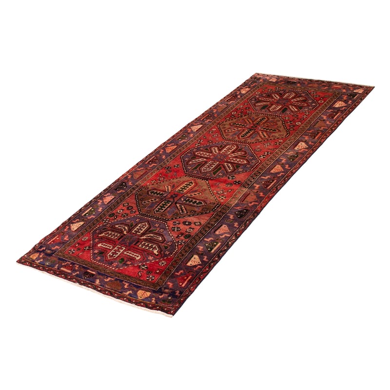 ECARPETGALLERY Hand-knotted Konya Anatolian Red Wool Rug - 3'8 x 9'10