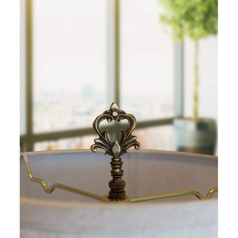 Neo-Classical Church Key Lamp Finial Antique Brass, 3.1"h