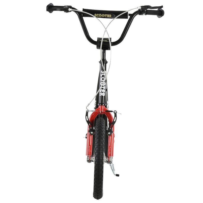 Steel Aluminum Kick Scooter with Adjustable Handlebar - 53.25"L x 22.75"W x 34.75"-37"H