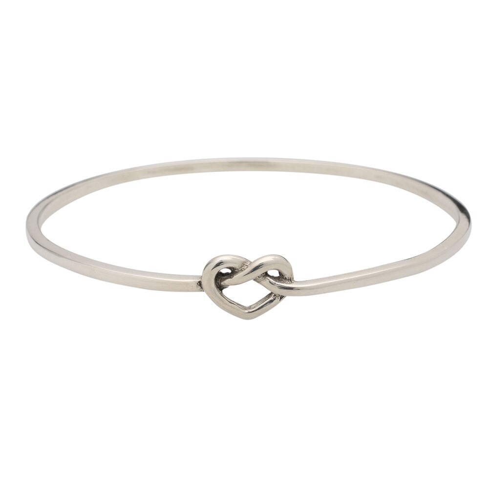 love knot bangle bracelet sterling silver