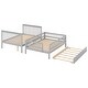 preview thumbnail 10 of 26, Full over Full Bunk Bed with Trundle & Staircase Storage, Convertible, Grey
