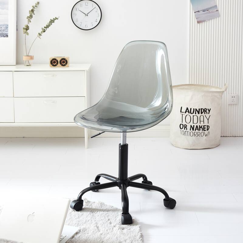 Urban Lifestyle Armless Acrylic Rolling Adjustable Office Chair