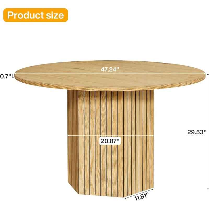 Modern Wood Round Conference Table, Office Meeting Training Seminar Business Negotiation Accent Table, Conference Meeting Room