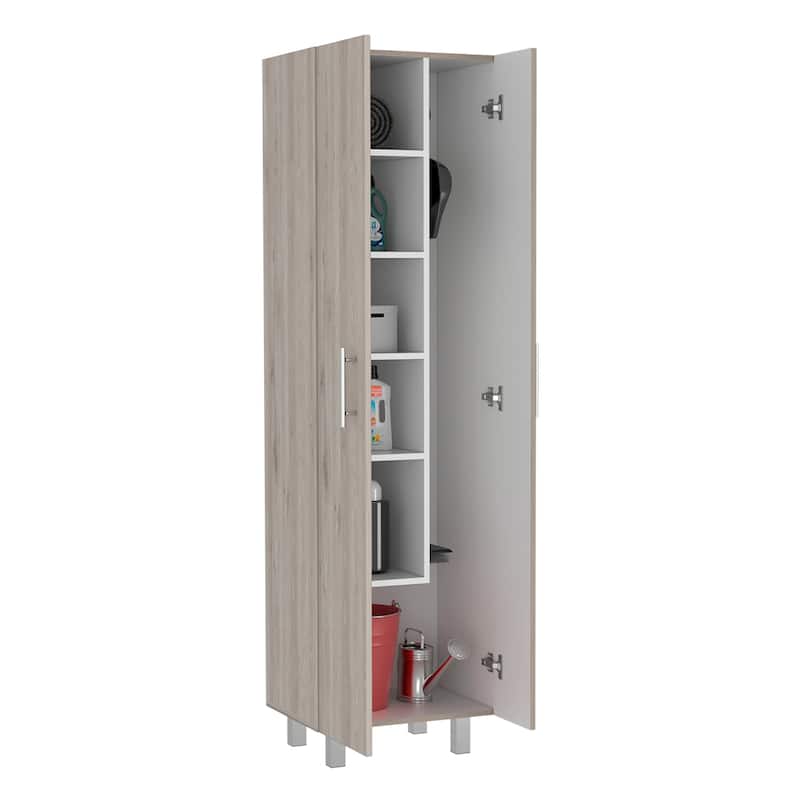 Closet Pantry for Bedroom ,Living Room ,Apartment, Light Gray / White