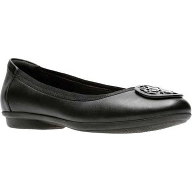clarks flat black womens shoes