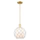 Option White Glass with White Rope / Satin Gold