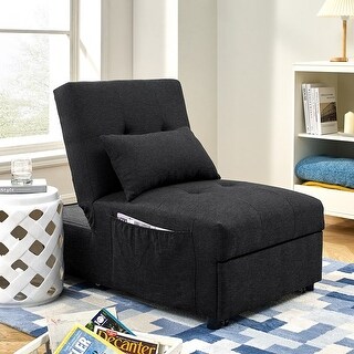 Folding Ottoman Sleeper Sofa Bed, 4 in 1 Function, Work as Ottoman, Chair ,Sofa Bed and Chaise Lounge for Small Space Living