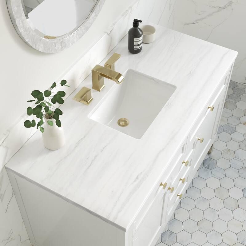 James Martin Vanities Chicago 48" Single Vanity, Glossy White
