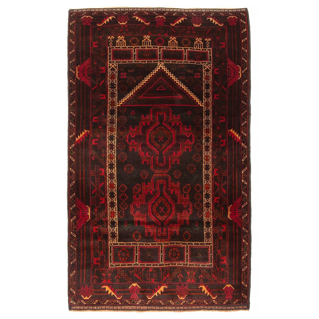 Teimani Black Rug 3'0" x 4'10" - 3'0 x 4'10