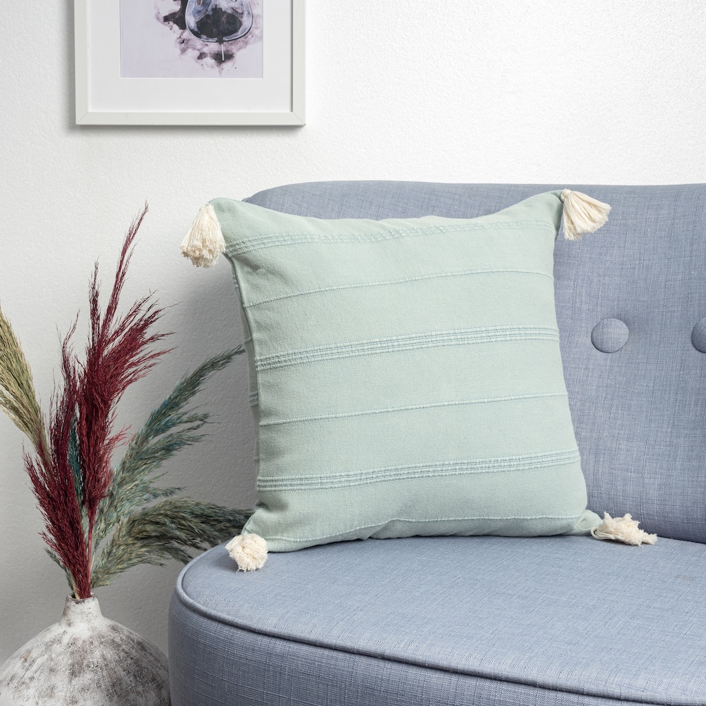 Sevita Subtle Striped Turkish Cotton Throw Pillow