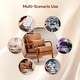 preview thumbnail 7 of 8, EROMMY Mid Century Modern Accent Chair, Upholstered Lounge Armchair with Solid Wood Frame and Cushion for Living Room
