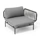 Option Dark Gray, 1pc corner chair with two arms