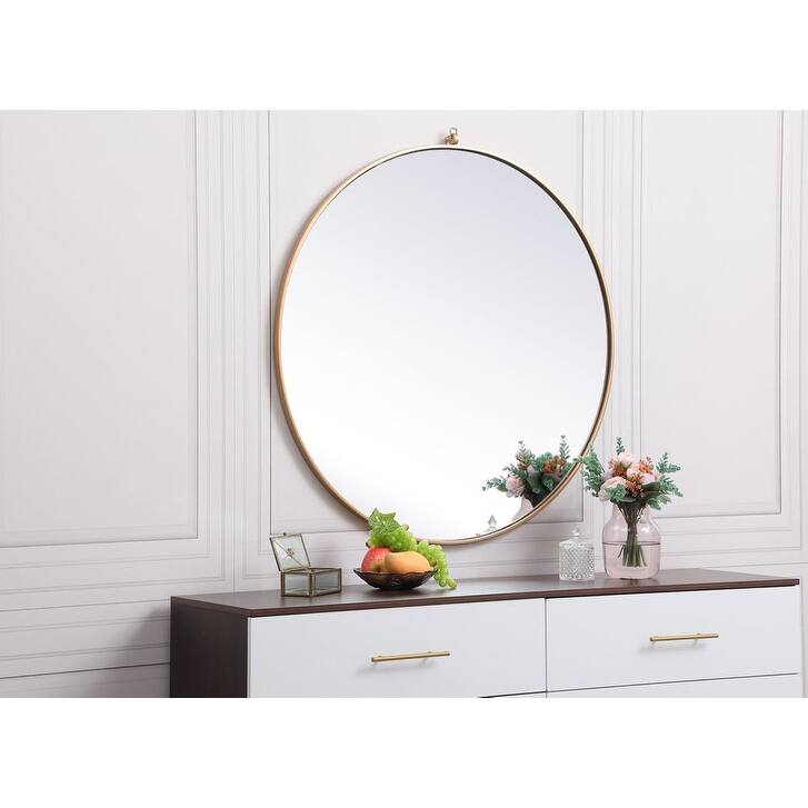 Elegant Lighting Eternity 39" Diameter Circular Beveled Metal Framed
