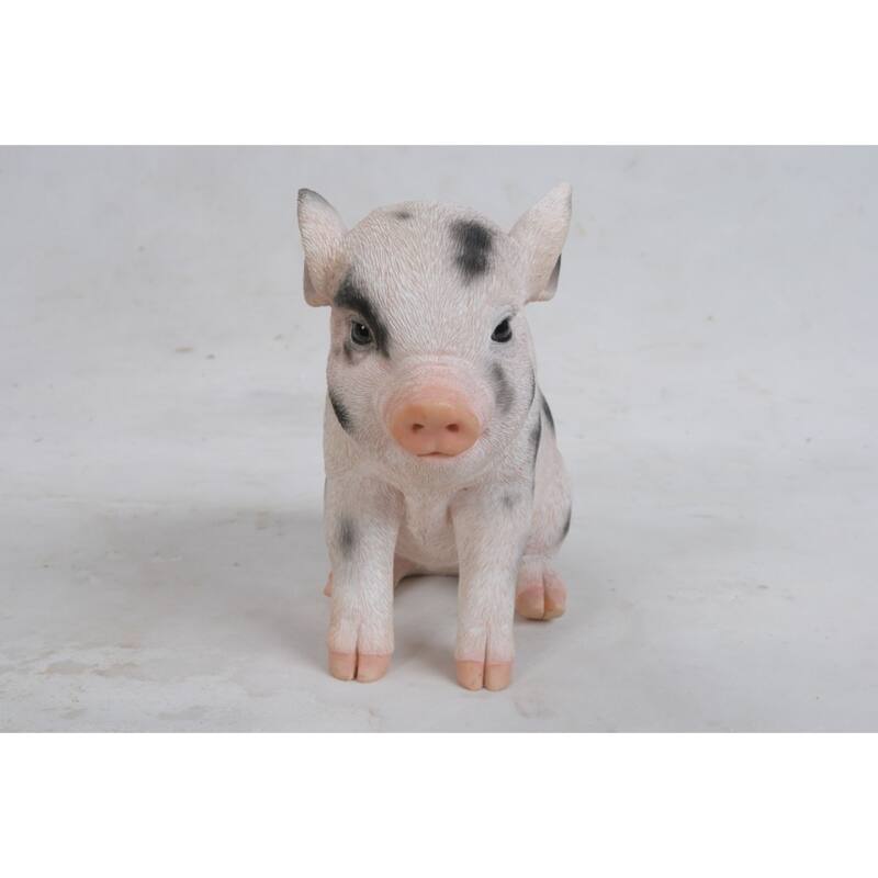 7.5" Baby Pig Outdoor Garden Statue