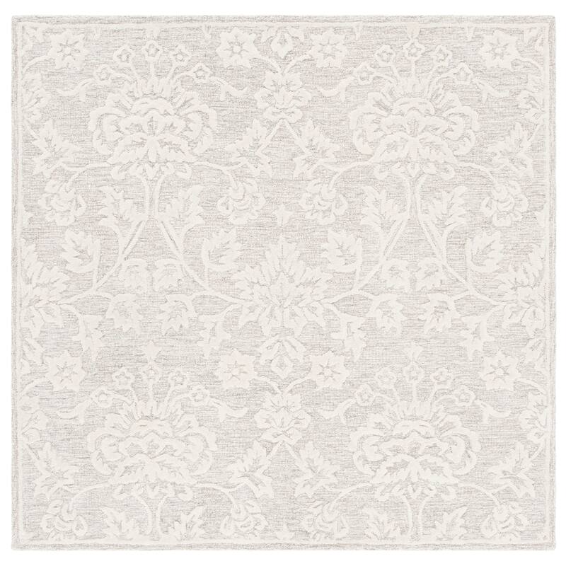 SAFAVIEH Handmade Glamour Hilkeline Modern Wool Rug - 6' Square - Beige/Ivory