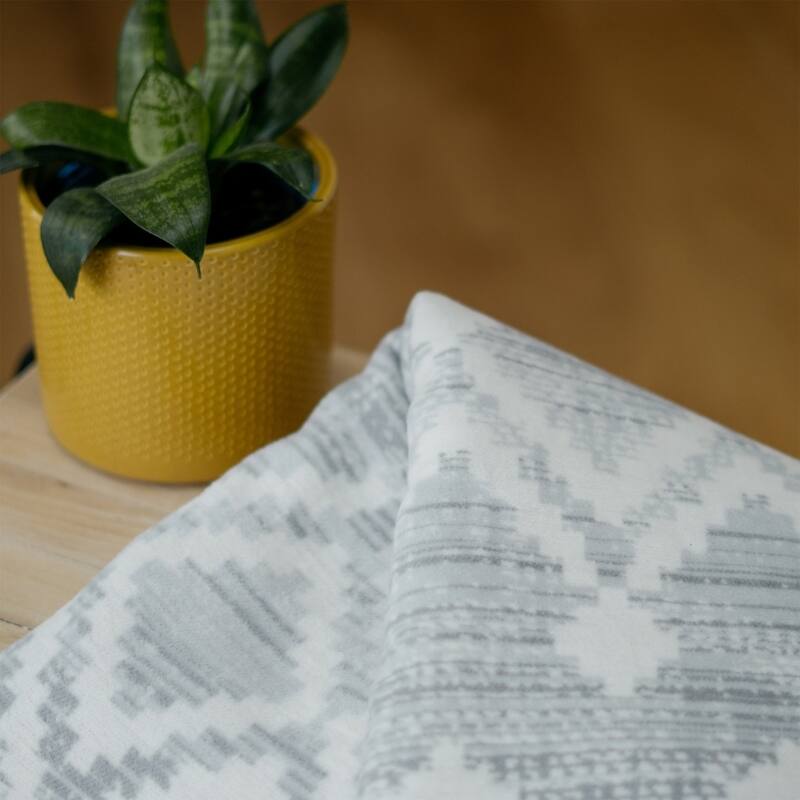 IBENA Neutral Ethnic Pure Cotton Throw Blanket 'Amora'