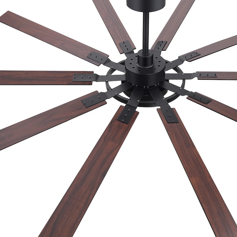 72"/80" Large Windmill Ceiling Fan with Light and Remote(10 Reversible Blades)