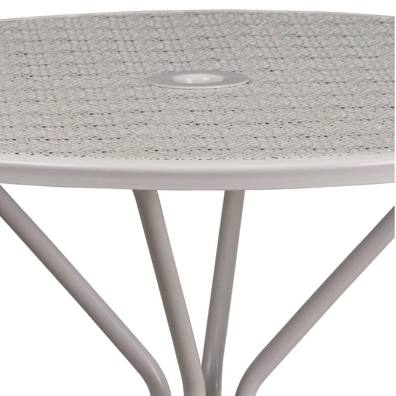 35.25'' Round Indoor-Outdoor Steel Patio Table - 32.5"
