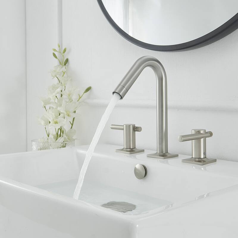 Two-Handle Faucet with Pop-Up Spout