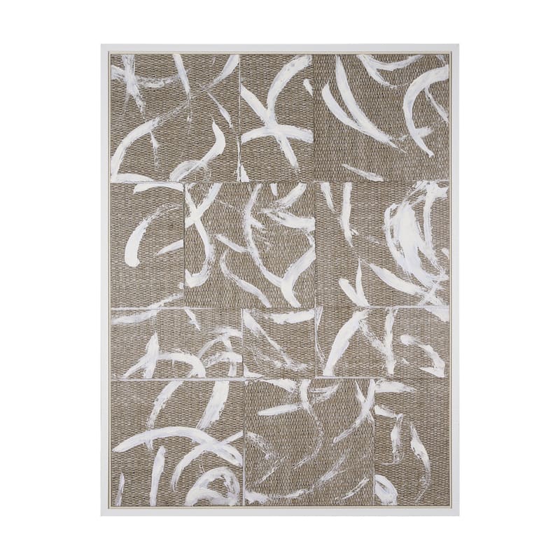 Woven Textile Framed Canvas Art Print - Large