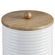 preview thumbnail 3 of 3, Mango Wood Canister Set of 2