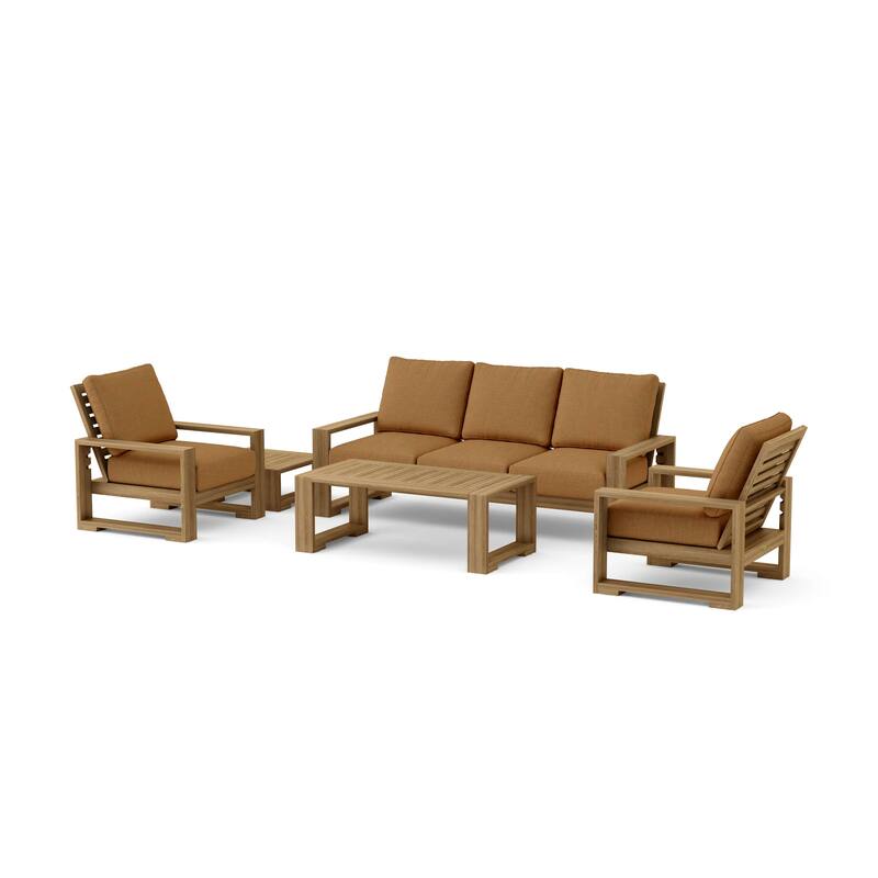 Capistrano 5-Piece Deep Seating Sofa Collection - Canvas Teak