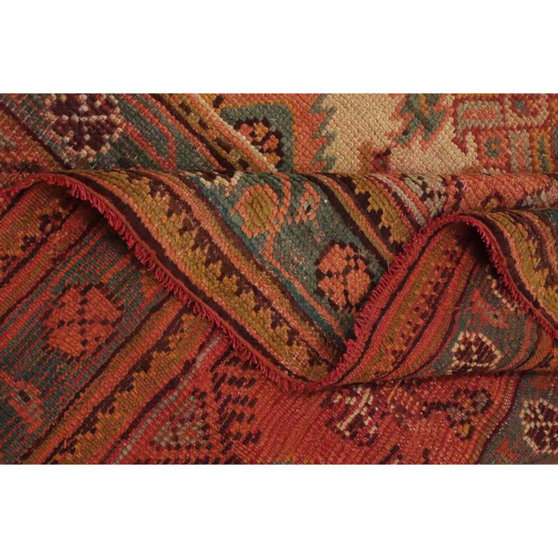 Hand Knotted Oriental 100% Wool Carpet Transitional Geometric Yellow & Gold Oushak Area Rug - 12' 0'' X 10' 9''