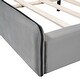 preview thumbnail 13 of 13, Grey Upholstered Queen Size Platform Bed with Cloud-shaped Headboard for Kids,Adults