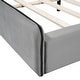 preview thumbnail 26 of 24, Upholstered Platform Bed Queen Size Bed Frame with Cloud-shaped Headboard and Footboard, No Box Spring Needed Velvet Fabric聽