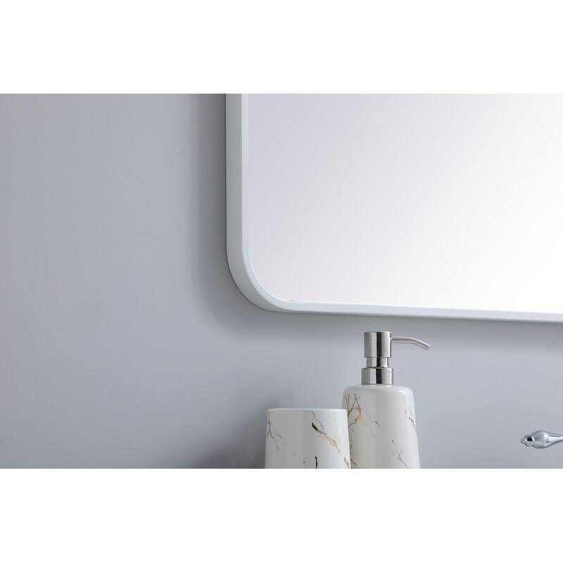 Ezra Soft Corner Metal Rectangular Mirror