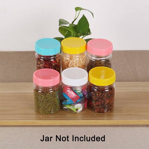 24 Pcs Colored Plastic Wide Mouth Mason Jar Lids Food Storage Cap On Sale Overstock 30637170