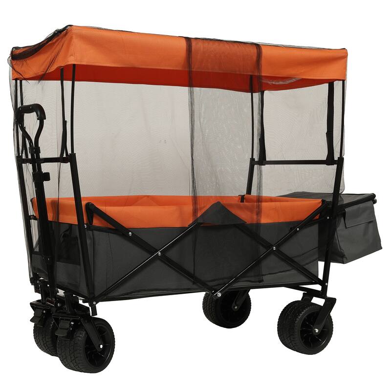 480lb Canopy Wagon with 7" Wheels - Lightweight Foldable for Camping