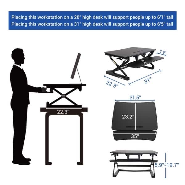 Shop Flexispot Standing Desk 35 Wide Platform Height Adjustable